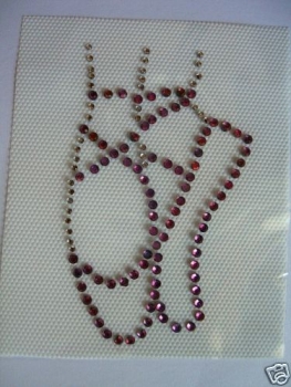 Preview: Ballett Schuhe Ballerina  Hotfix Hotglue Bügelbild Bügelmotiv Strass