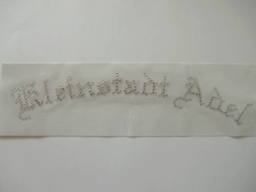 Kleinstadt Adel Schriftzug HOTFIX Bügelbild EDEL