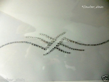 Traum Bordüre Ornament Strass HOTFIX HOTGLUE Bügelbild Applikation