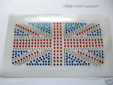 Traum Wappen Flagge GB Strass Hotfix Hotglue Bügelbild WOW