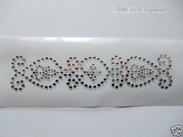 Traum Ornament Bordüre Strass Bügelbild Hotfix Shirt