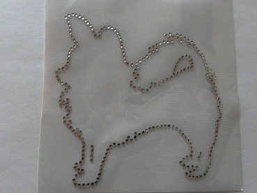 Preview: Papillon Spitz Hund Hotfix Bügelbild Strass Hundezucht Hundemantel Hundekorb Top