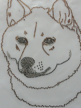 Preview: Akita SHIBA INU Akita Hund Strass Bügelbild Hundeschule Hundezucht Hundesofa Hundemantel Hundeleine