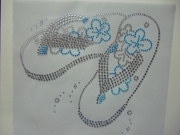 Flipp Flops Pöms Pömps Pumps High Heels Schuhe Strass Hotfix Bügelbild Shirt