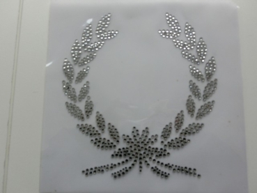 Lorbeerkranz Strass Bügelbild Hotfix Hotglue Abschwitzdecke Schabracke Gardine