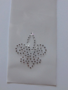 Preview: Little Fleur De Lis  Hotfix Hotglue Bügelbild Bügelmotiv Strass Fliegenohren Fliegenhaube