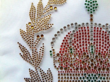 Preview: Hotfix königliche Krone mit Strass Bügelbild Hotglue zauberhaft für Shirt Jacke