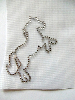Traumhaftes Pony Bügelbild Strass Hotfix Hotglue Strass Schabracke