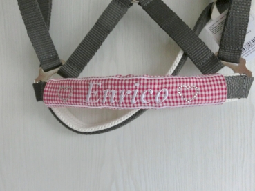 Strass Herz Nasenband Nasenschoner Wunschname Brandzeichen