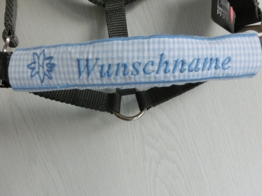 Preview: Haflinger Nasenband Nasenschoner Wunschname Brandzeichen