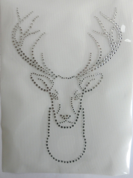 Geweih Hirsch Tasche Dirndl Oktoberfest Wiesn Strass Bügelbild Hotfix Schürze