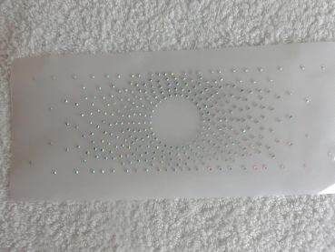 Preview: Ornament Kreis Strass Hotfix Bügelbild Shirt Bluse Tischdecke Gardine Tasche