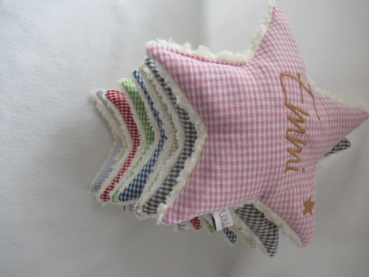 Preview: Körnerkissen Wärmekissen Dinkel Lavendel Stern Wunschname Wunschfarbe von Lüttentüddel