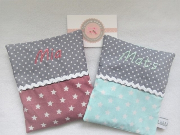 Preview: kleine Sterne  Beulentröster inkl. Kühlpad Wunschname Geburt Zahnfee Taufe Einschulung von Lüttentüddel®