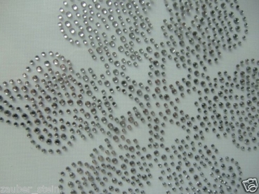 Preview: Stern Eiskristall Schneeflocke Strass Hotfix Bügelbild