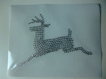 Hirsch Strass Bügelbild Hotfix Hotglue