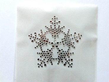 Stern Eiskristall Schneeflocke Strass Hotfix Bügelbild Tischdecke Schiebevorhang