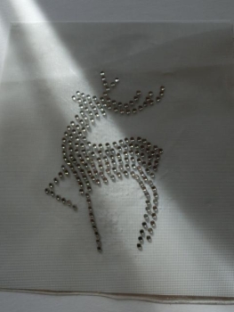 Reh Hirsch Strass Hotfix Bügelbild Oktoberfest Shirt Tasche Jacke Bluse Tischdecke Dirndl