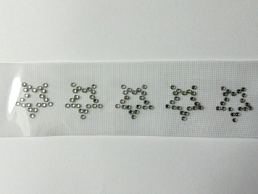 5 Sterne Stern Eiskristall Strass Hotfix Bügelbild Tischdecke Schiebevorhang