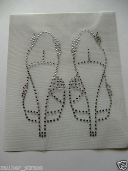 super luxus Schuhe Pöms Pömps High Heels Strass Hotglue Hotfix Bügelbild
