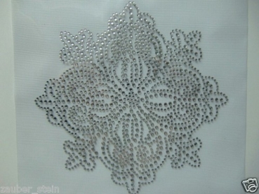 Stern Eiskristall Schneeflocke Strass Hotfix Bügelbild