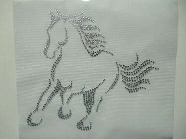 Traumhaftes Pferd Reiten Dressur Schabracke Bügelbild Strass Hotfix Hotglue Strass