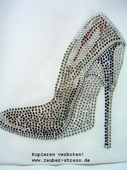 Pumps Pöms High Heels Schuhe Stiletto Strass Hotglue Hotfix Bügelbild