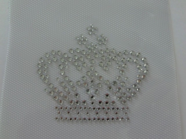 Preview: Traum Krone Strass Bügelbild Hotfix Hotglue zauberhaft Shirt Schabracke