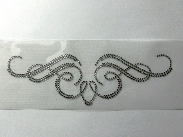 Ornament Bordüre Bügelbild &#9829; STRASS &#9829; Shirt Hotfix Schiebevorhang Strass HOTFIX HOTGLUE Bügelbild Applikation