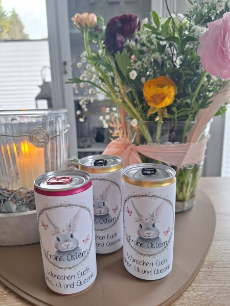 Prosecco Dose Banderole PERSONALISIERT beschwipste Schneemänner Getränke-Dosen Weihnachten Sylvester Neujahr von Lüttentüddel®