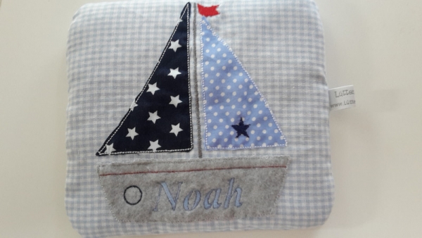 ♥ Boot Körnerkissen Wärmekissen Dinkel Wunschfarbe