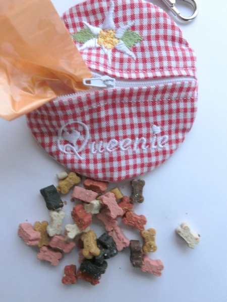 ♥ EDELWEIß Wunschname POOP BAG HUND KOTBEUTEL BESTICKT