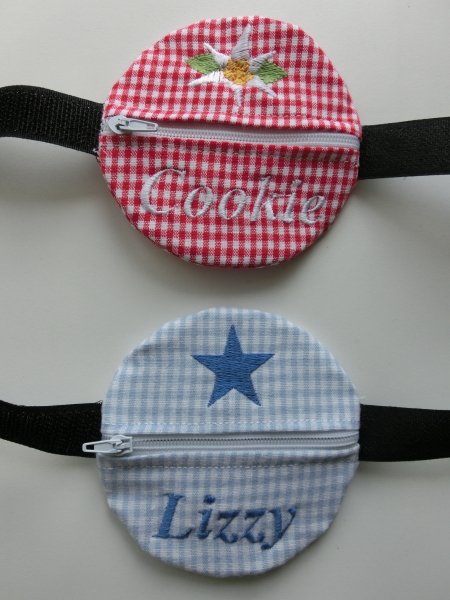 ♥ EDELWEIß Wunschname POOP BAG HUND KOTBEUTEL BESTICKT Hundeleine Automatikleine Flexi