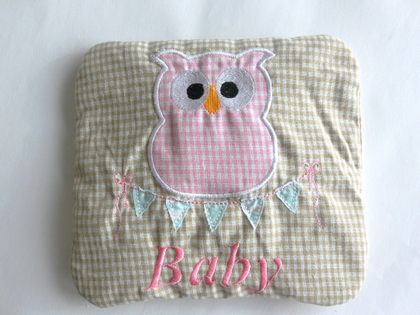 ♥ Körnerkissen Wärmekissen Dinkel Eule Wimpel