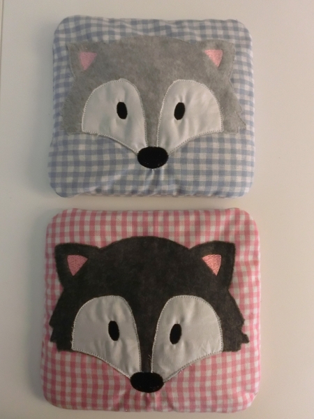 ♥ Fuchs Körnerkissen Wärmekissen Dinkel Wunschfarbe Name