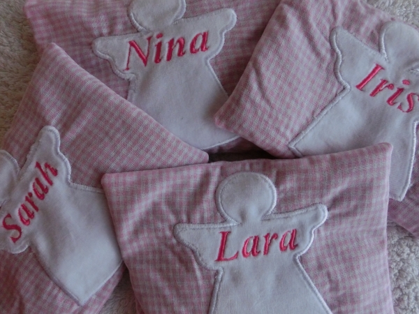 ♥ Engel Schutzengel Nicky Wunschname Körnerkissen Wärmekissen Dinkel Lavendel