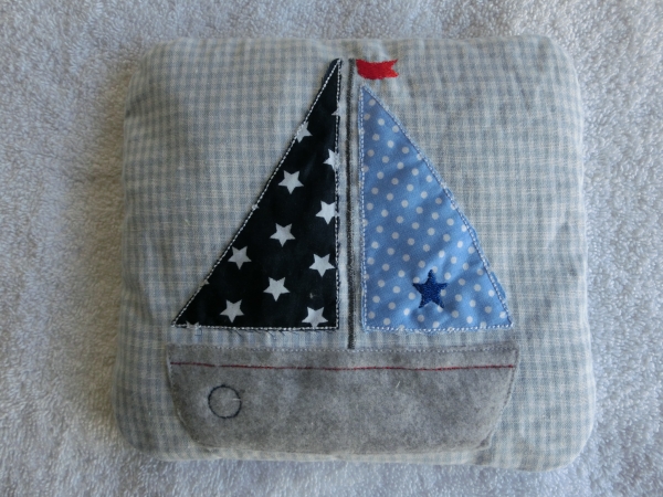 ♥ Boot Körnerkissen Wärmekissen Dinkel Wunschfarbe