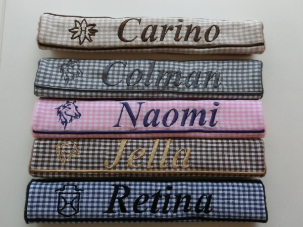 ♥ Nasenband Nasenschoner Wunschname Nasenriemen Brandzeichen