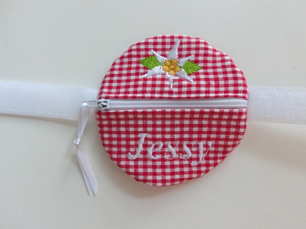 ♥ EDELWEIß Wunschname POOP BAG HUND KOTBEUTEL BESTICKT Hundeleine Automatikleine Flexi