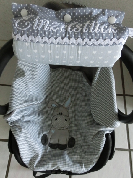 ♥ Armpolster für Babyschale ★ Lüttentüddel © ♥ Wunschname Herzchen