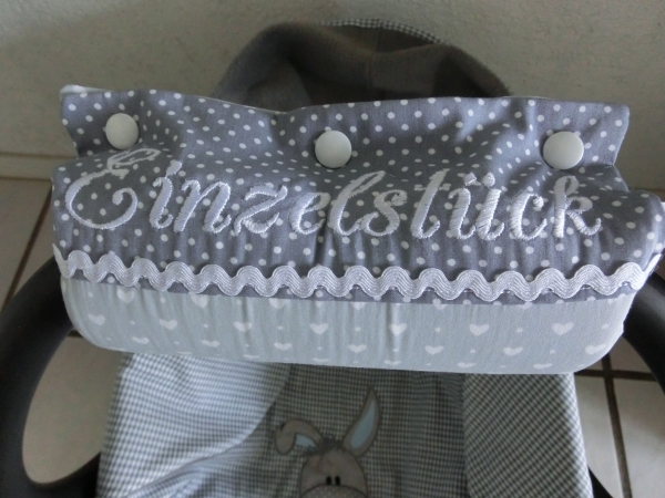 ♥ Armpolster für Babyschale ★ Lüttentüddel © ♥ Wunschname Herzchen