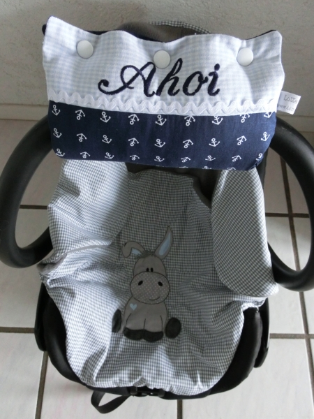 ♥ Armpolster für Babyschale ★ Lüttentüddel © ♥ Wunschname AHOI