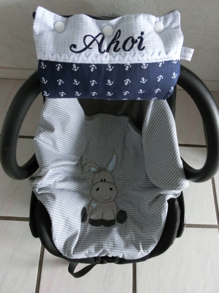 ♥ Armpolster für Babyschale ★ Lüttentüddel © ♥ Wunschname AHOI