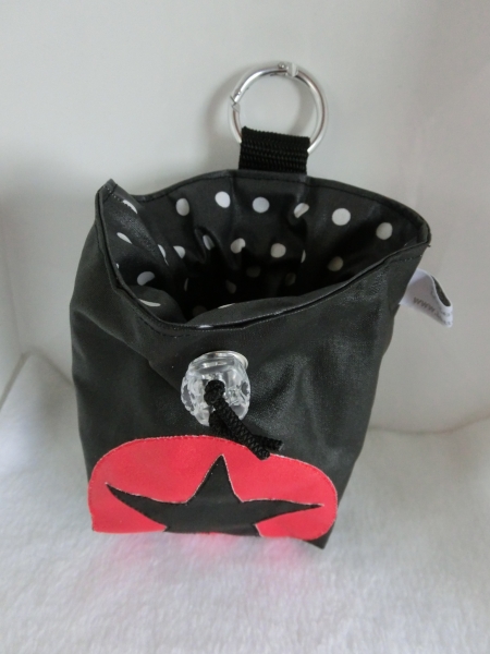 ♥ BUTTON STERN HUND LECKERLIBEUTEL KOTBEUTEL GÜRTELTASCHE VON LÜTTENTÜDDEL