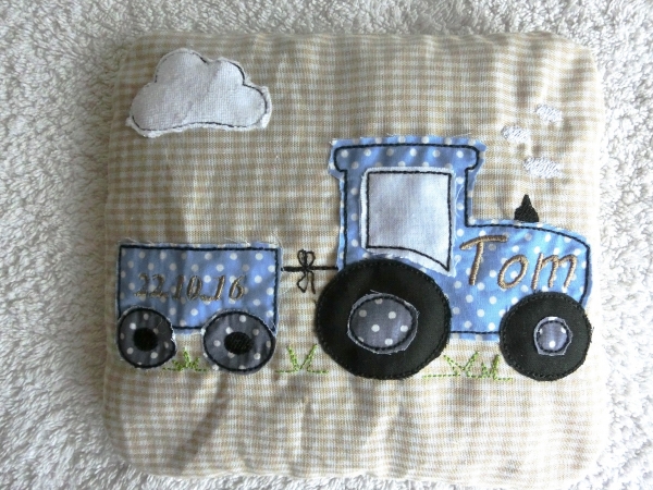 ♥ Traktor Trecker Körnerkissen Wärmekissen Dinkel Wunschfarbe Lüttentüddel