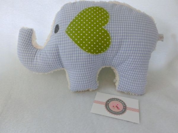 ♥ Elefant Schmusekissen Kita Name von Lüttentüddel