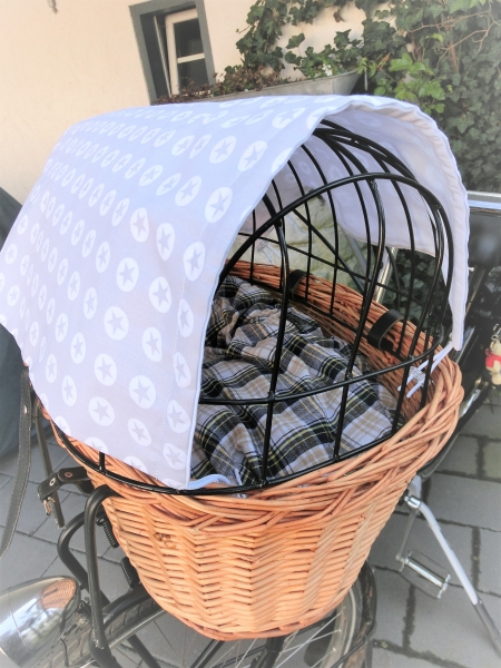 © Sterne Sonnensegel Sonnenschutz Blendschutz Hundefahrradkorb von Lüttentüddel