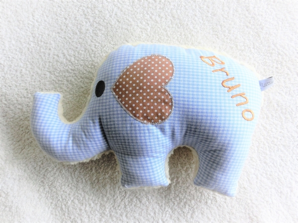 ♥ Elefant Schmusekissen Kita Taufe Einschulung Geburt Name von Lüttentüddel