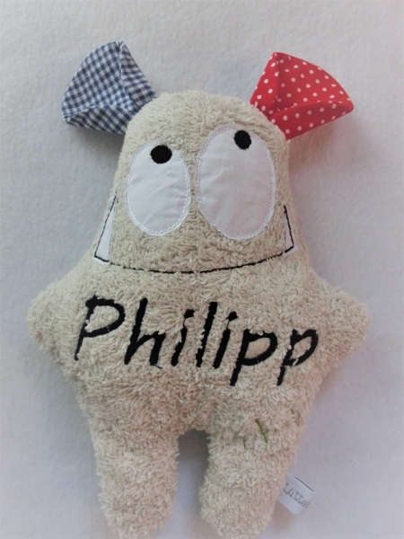 ♥  zauberhaftes Monster Körnerkissen Wärmekissen Lavendel Wunschname von Lüttentüddel