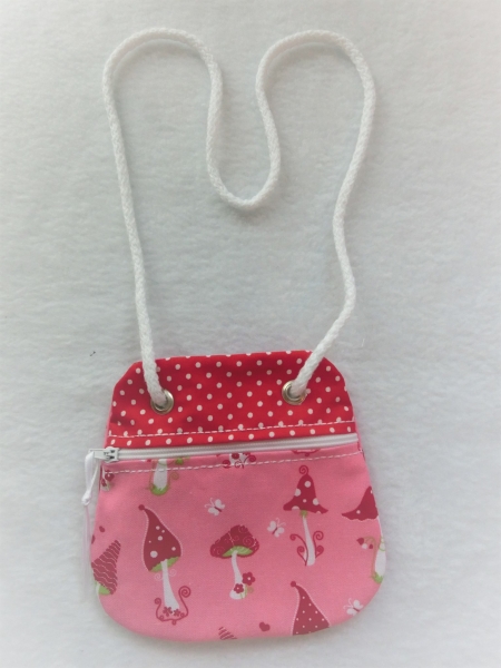 Brustbeutel Pilze Grün Name ★ Kita Schule Einschulung Geburtstag Geschenk von Lüttentüddel